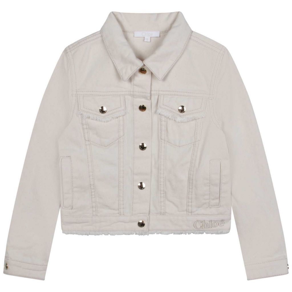 Denim Jacket Ivory – Pocket Full of Posies