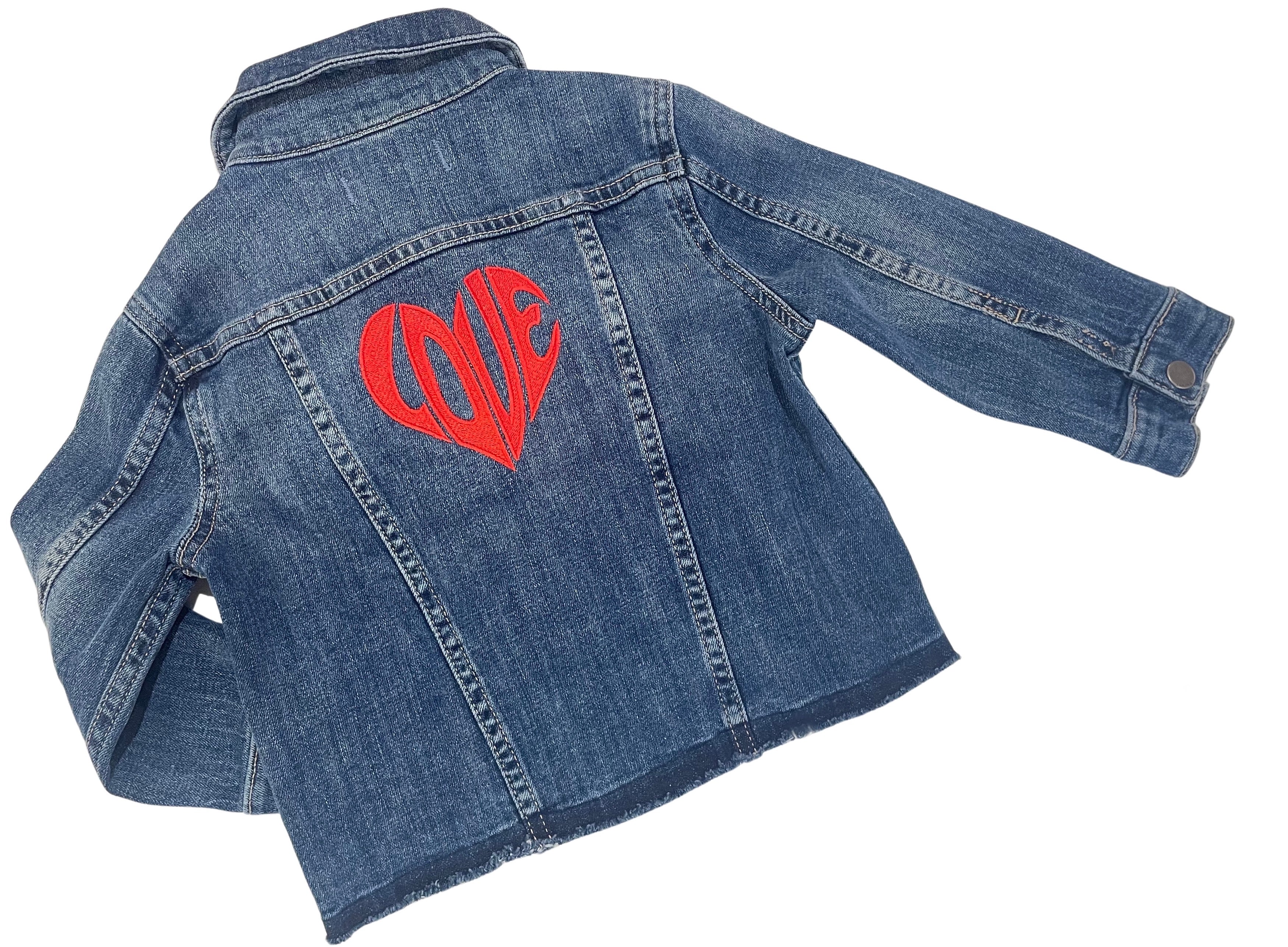 Manning Denim Jacket with Love Embroidery