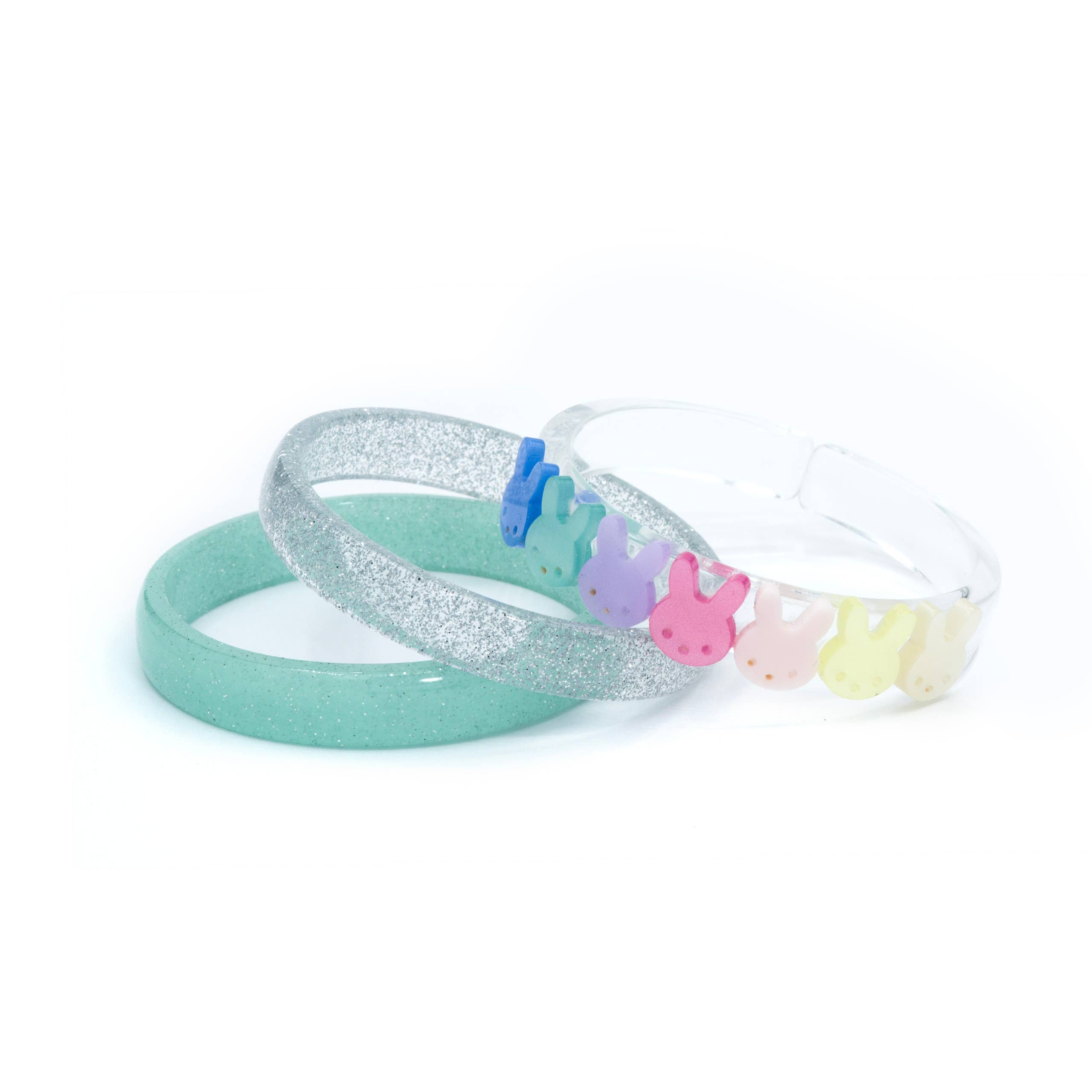 SPR24-Multi Bunnies Satin Bangles