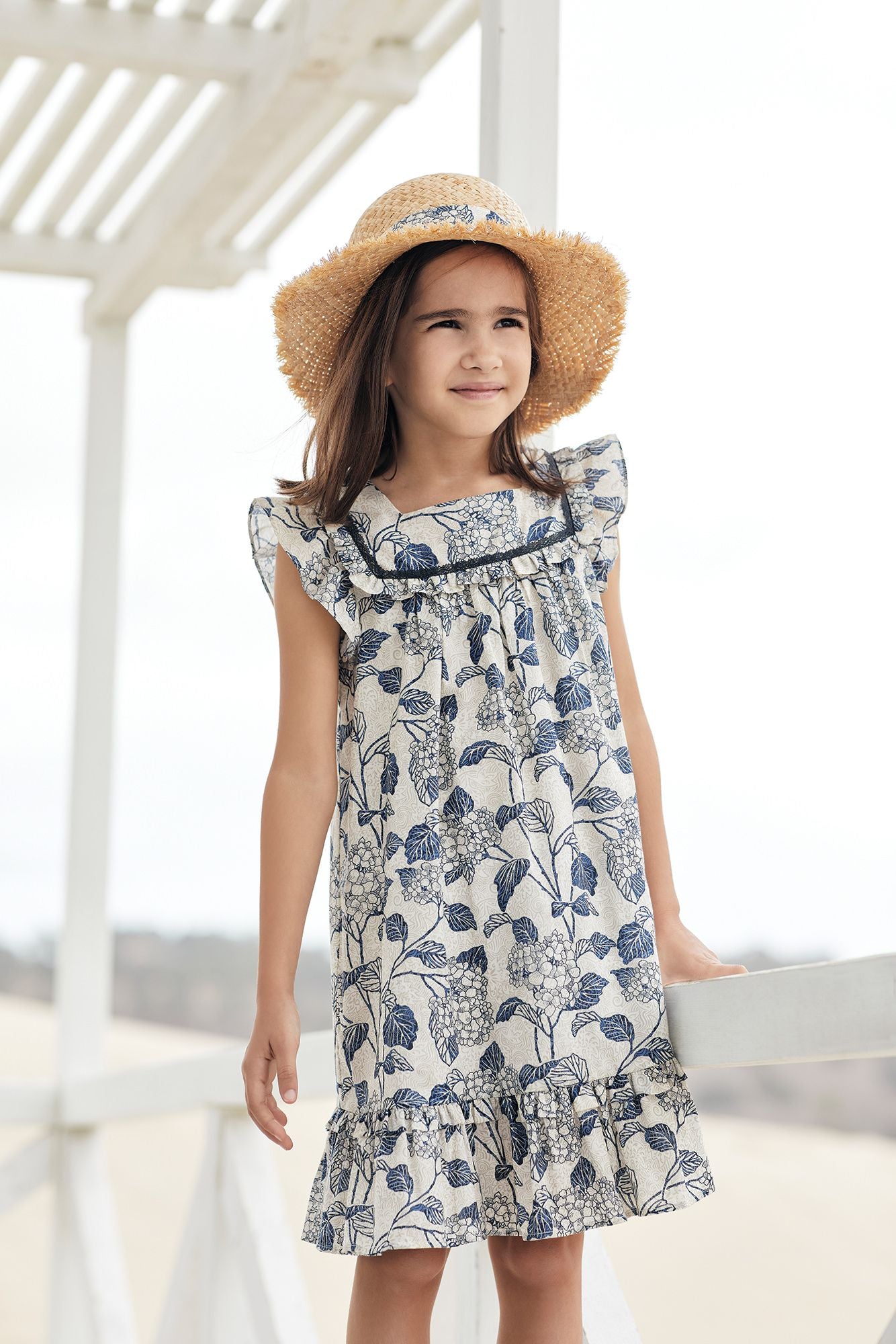 Indigo Liberty Fabric Cotton Dress