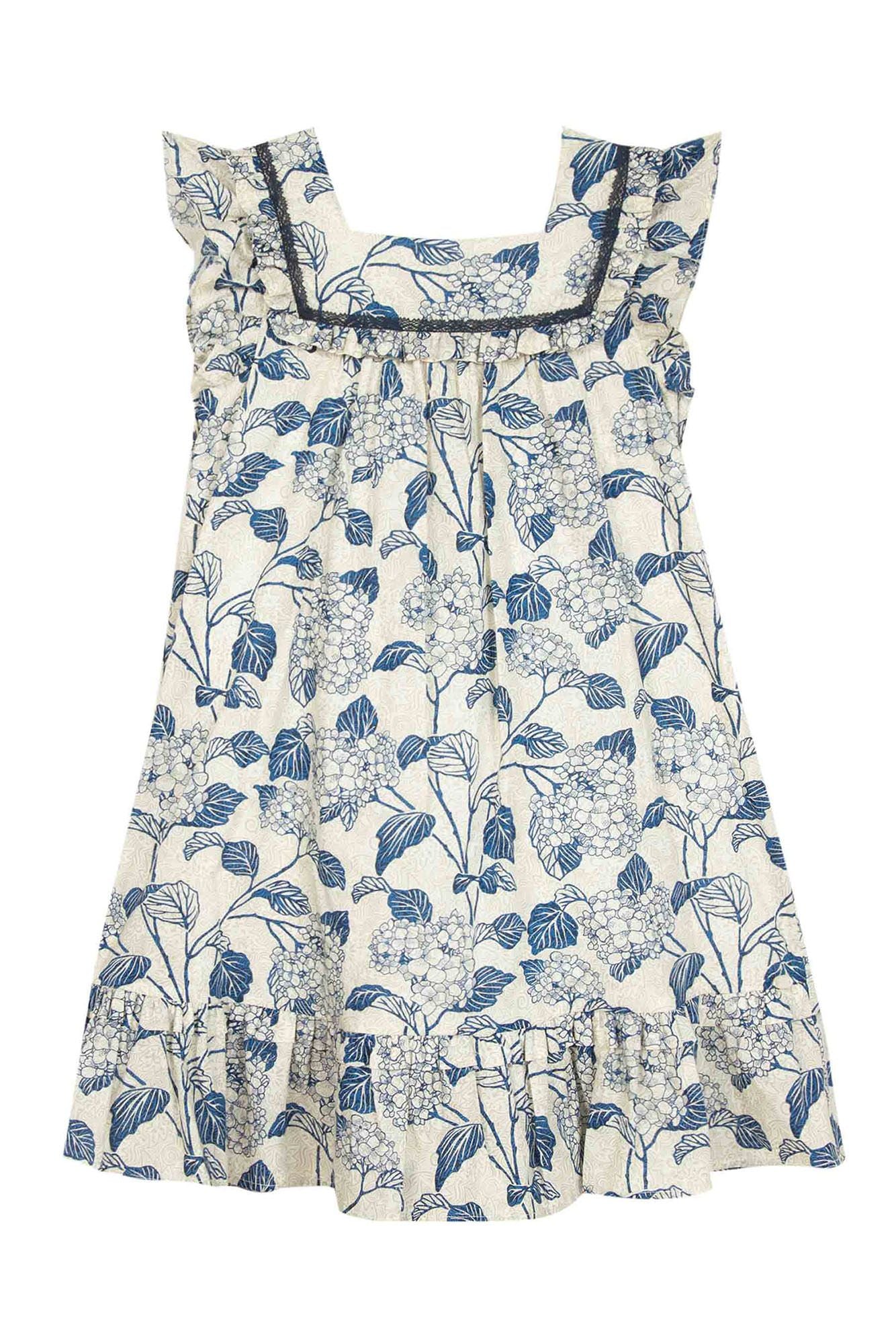 Indigo Liberty Fabric Cotton Dress