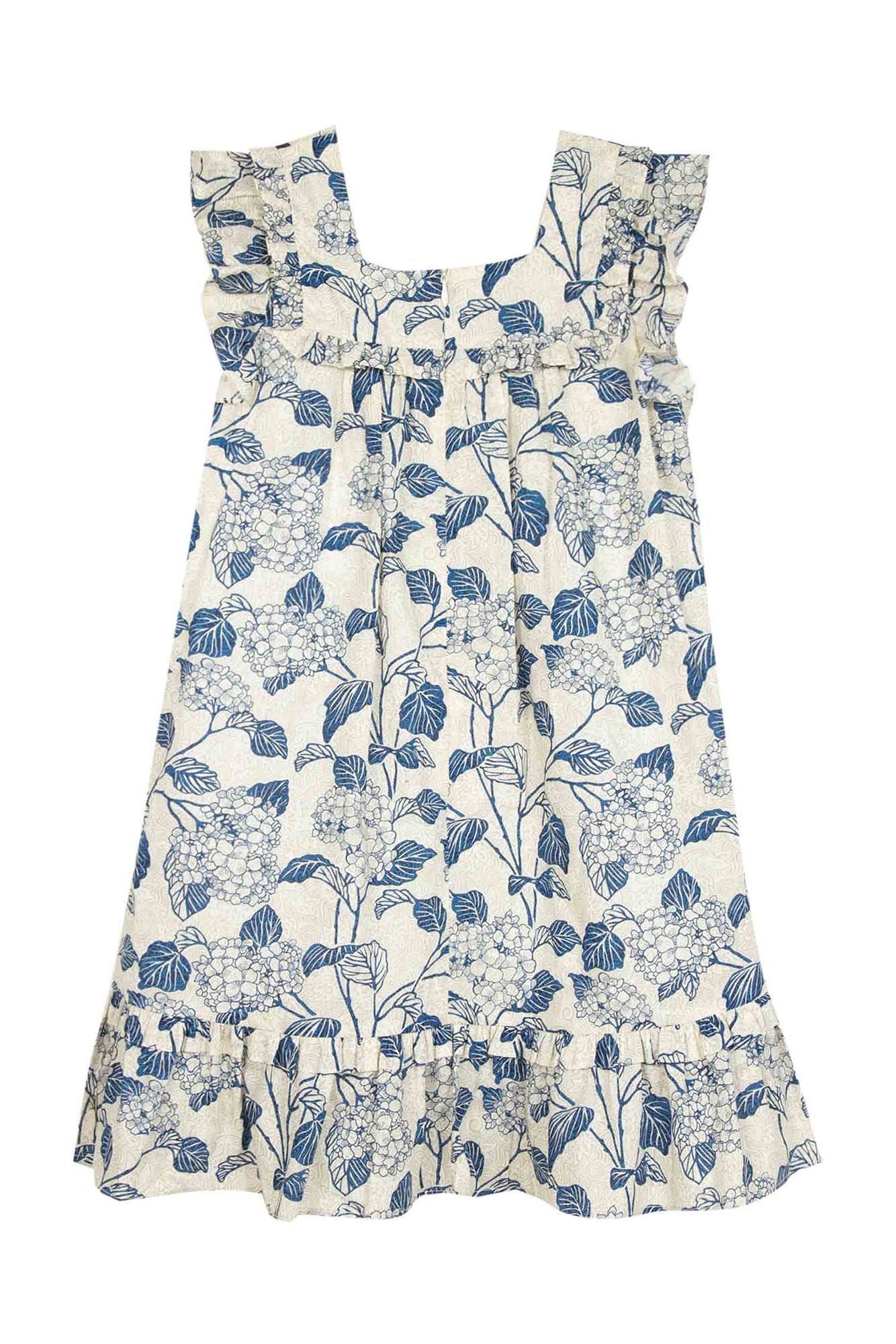 Indigo Liberty Fabric Cotton Dress