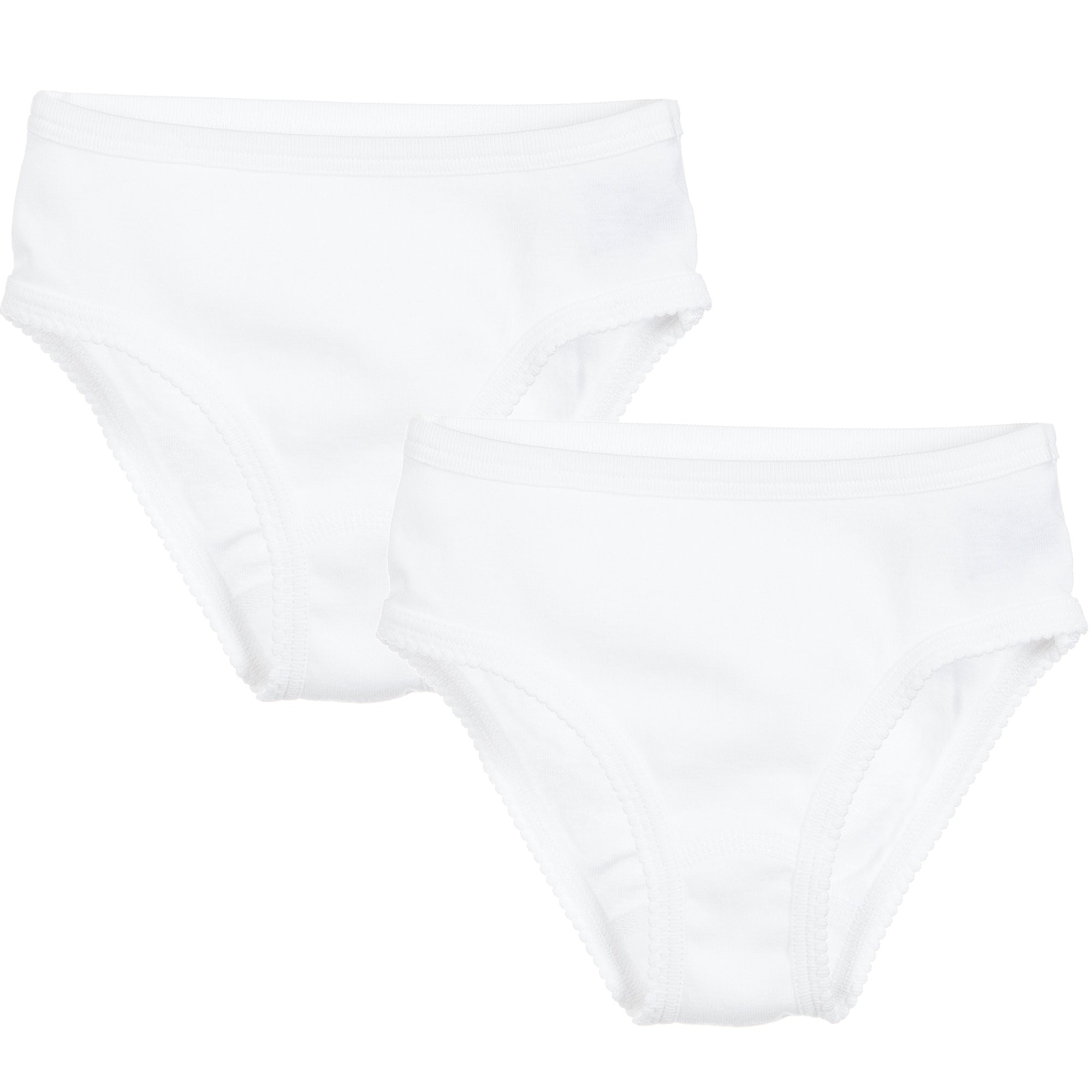 Girls 2 Pack Underwear in White