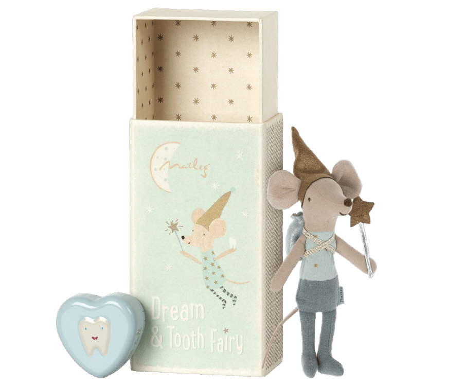 Maileg Tooth Fairy, Big Brother Mouse with Metal Box