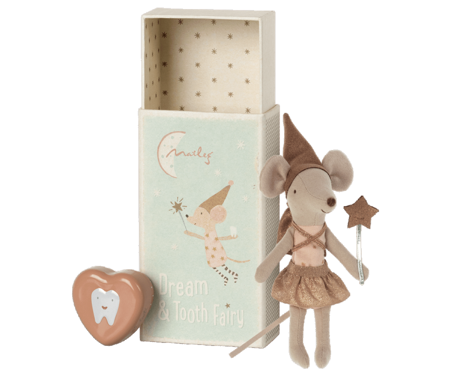 Maileg Tooth Fairy, Big Sister Mouse with Metal Box